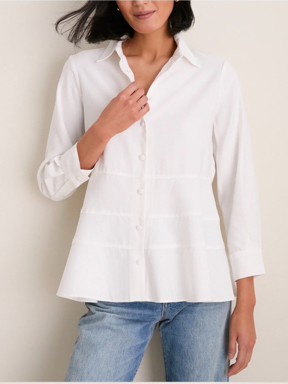 POMANDER PLACE NWT White Ashlen Blouse in white size medium